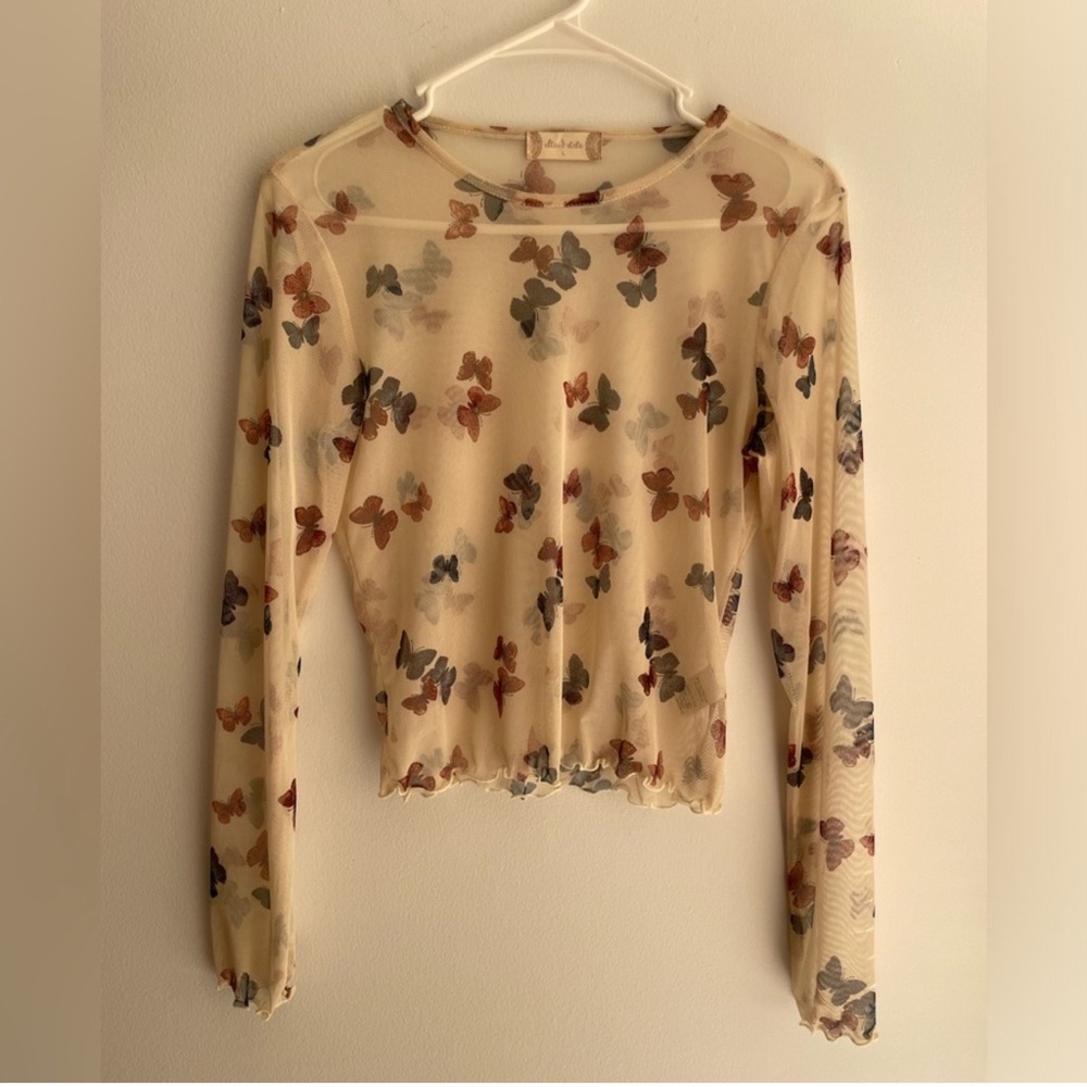 Altar’d state butterfly mesh top